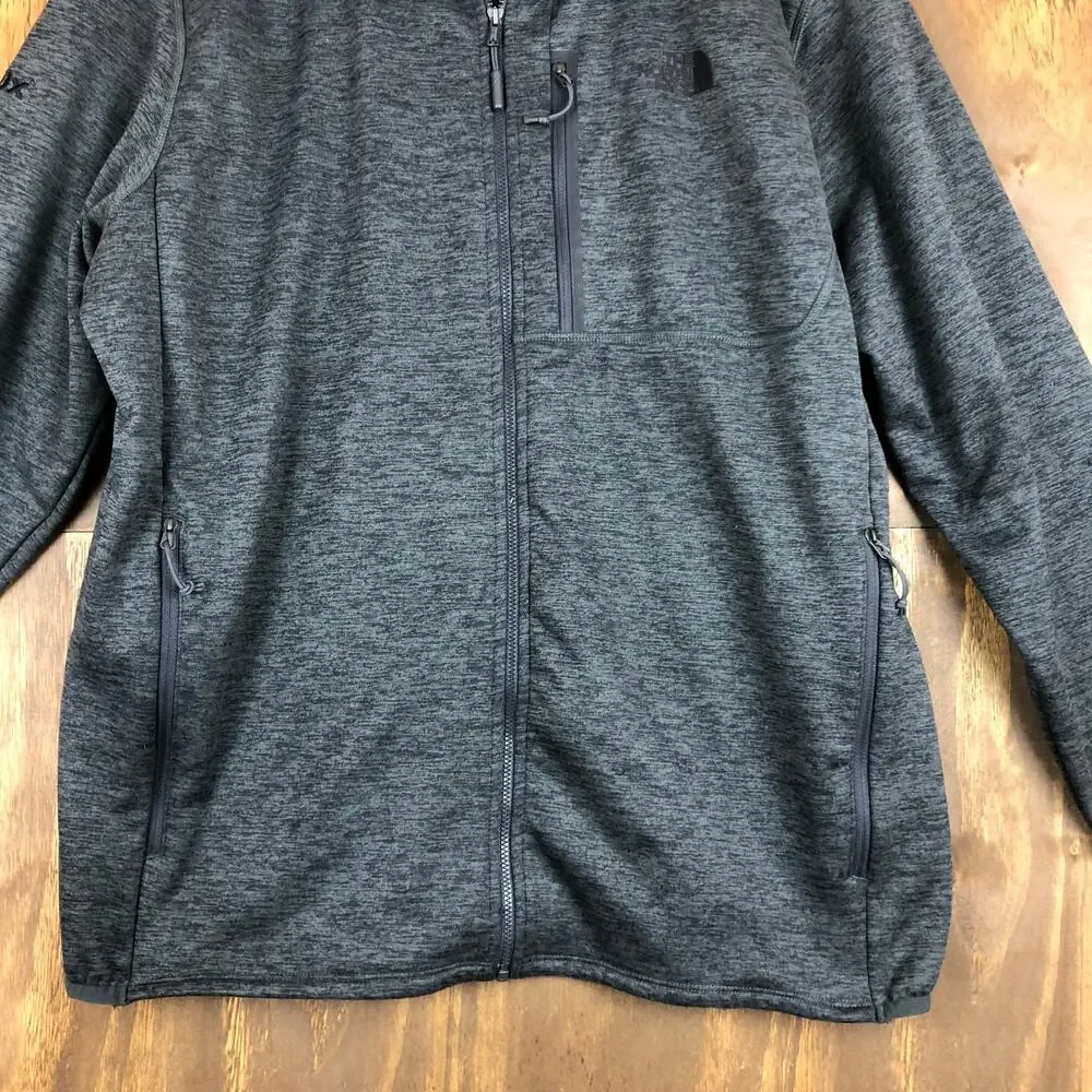 The North Face Mens Jacket Heathered Gray Canyonlands Hiking Casual Full Zip XL